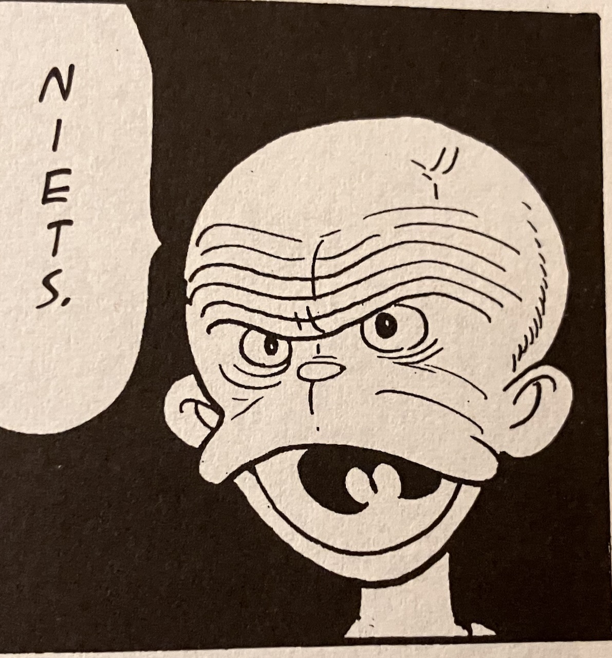 manga drawing of Brahman teacher talking