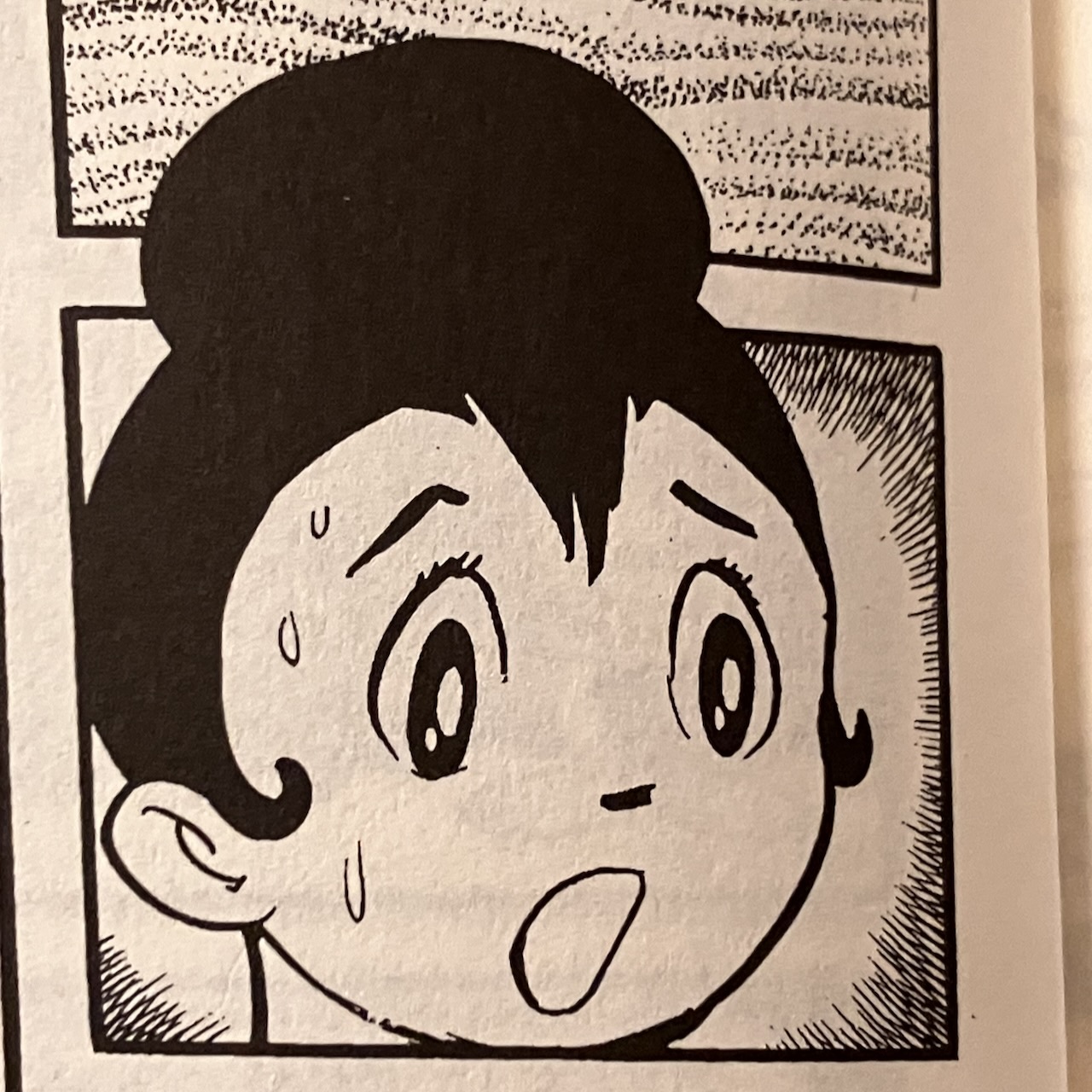 manga image of a panicked or worried Siddhartha