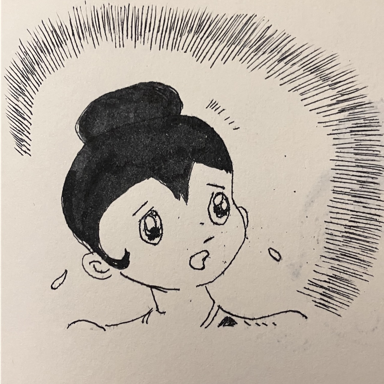 ink image of young Siddhartha