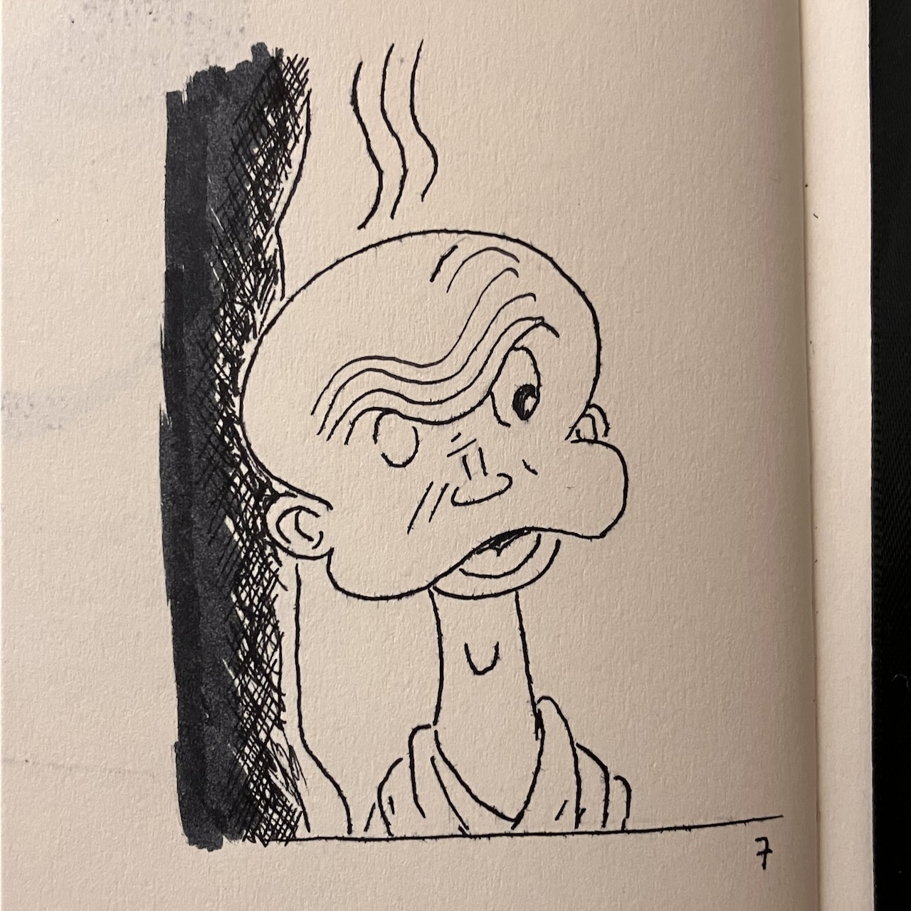 ink image of the old Brahman teacher