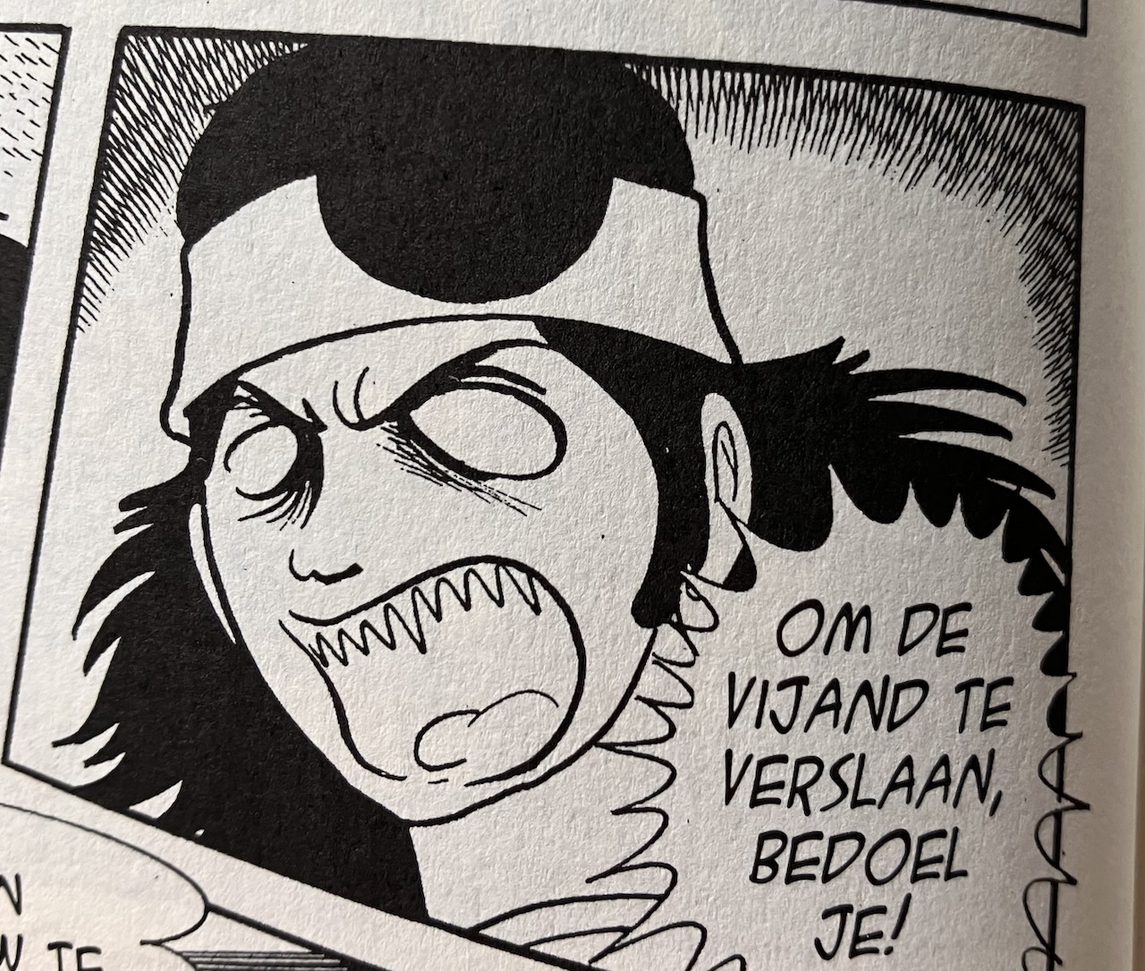 manga image of Bandaka shouting